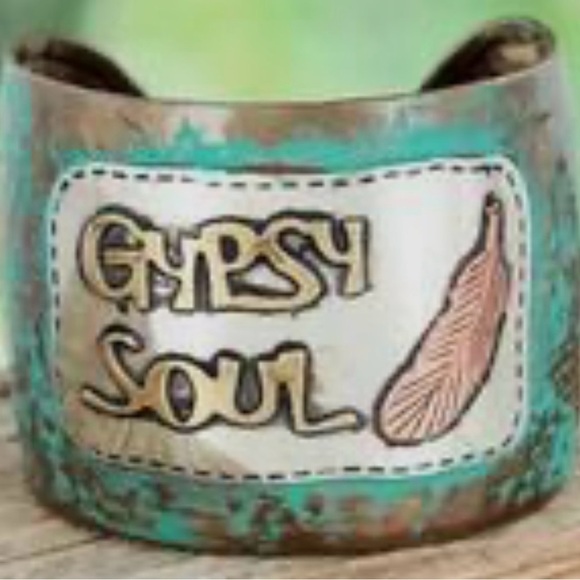 Pink Diamondback Gypsy Soul Distressed Metal Bohemian Wrist Cuff Bracelet - Picture 1 of 6